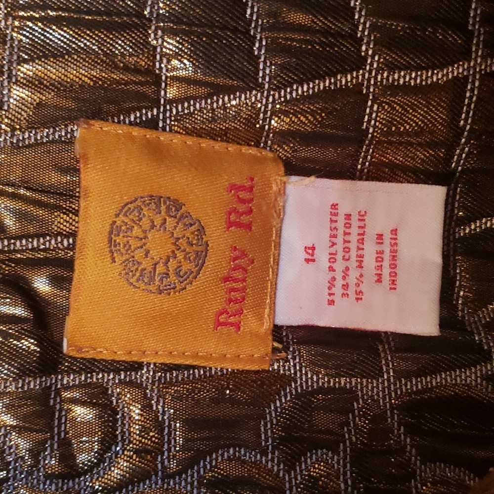 Ruby Rd. Gold metallic jacket - Picture 3 of 5